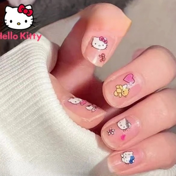NWT THE CRÈME SHOP × HELLO KITTY 50 NAIL ART DECAL STICKERS + CLEAR NP - Picture 8 of 16
